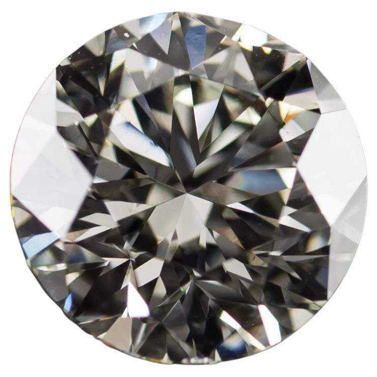 Diamant taille ronde brillant de 3,02 carats non serti L/VS2 certifié GIA