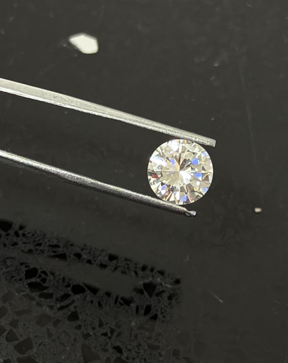 Solitär-Ring 3,02 Karat runder natürlicher Diamant GIA I Farbe VVS2 Reinheit im Angebot 7