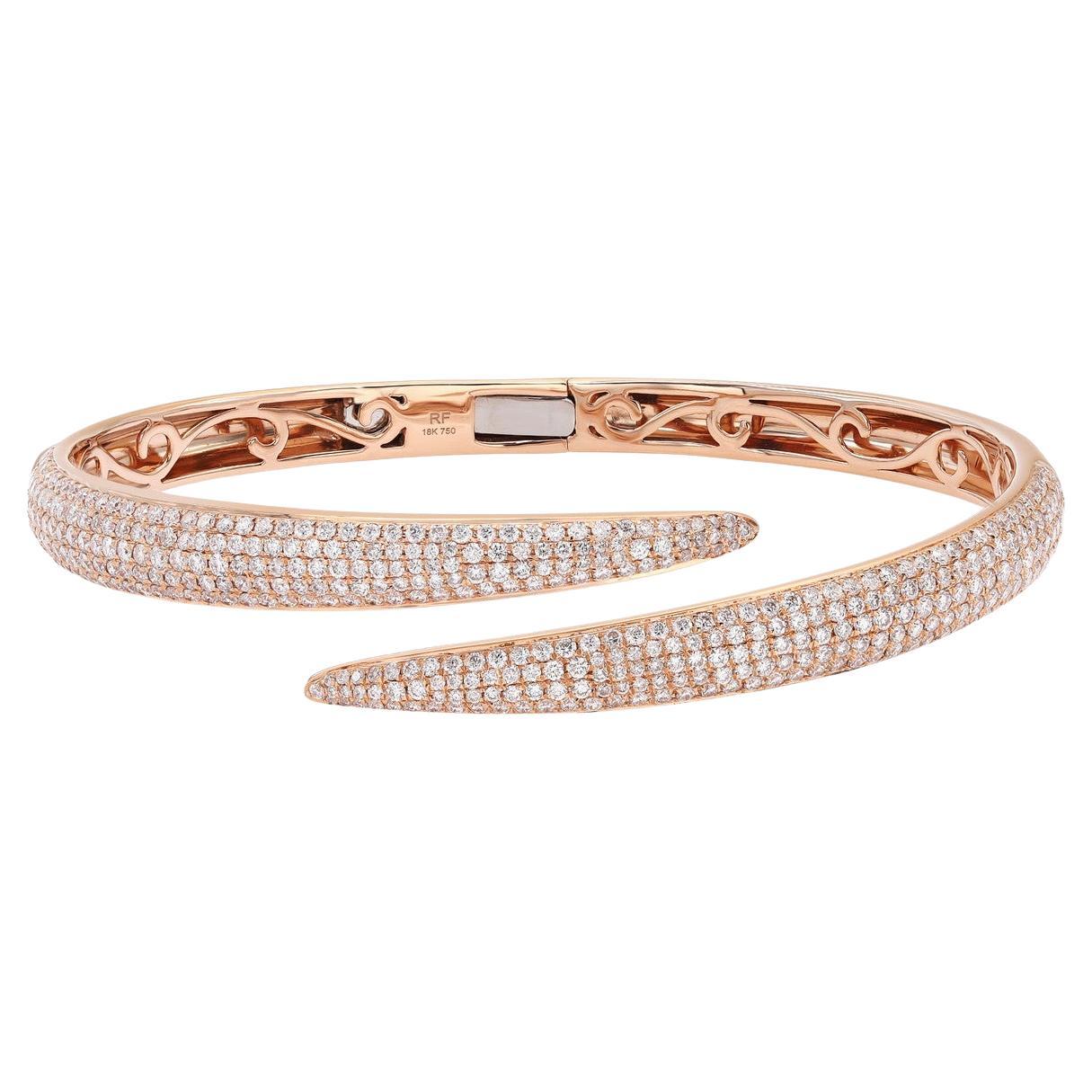 Three Row Diamond Pavé Partial Bangle Bracelet – NicoleHD Jewelry