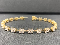 3.02 Carat Round Diamond Tennis Bracelet in 14K Yellow Gold