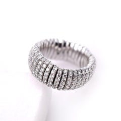 Flexible 3.02 Carat Diamond Band in 18 Karat White Gold