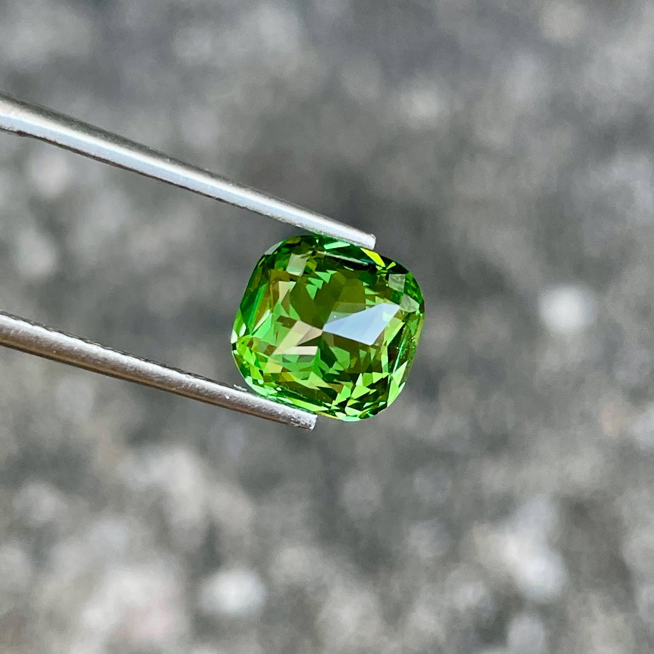 Femenino o masculino 3,02 quilates Granate Tsavorita verde manzana Piedra talla cojín Piedra preciosa de Tanzania en venta