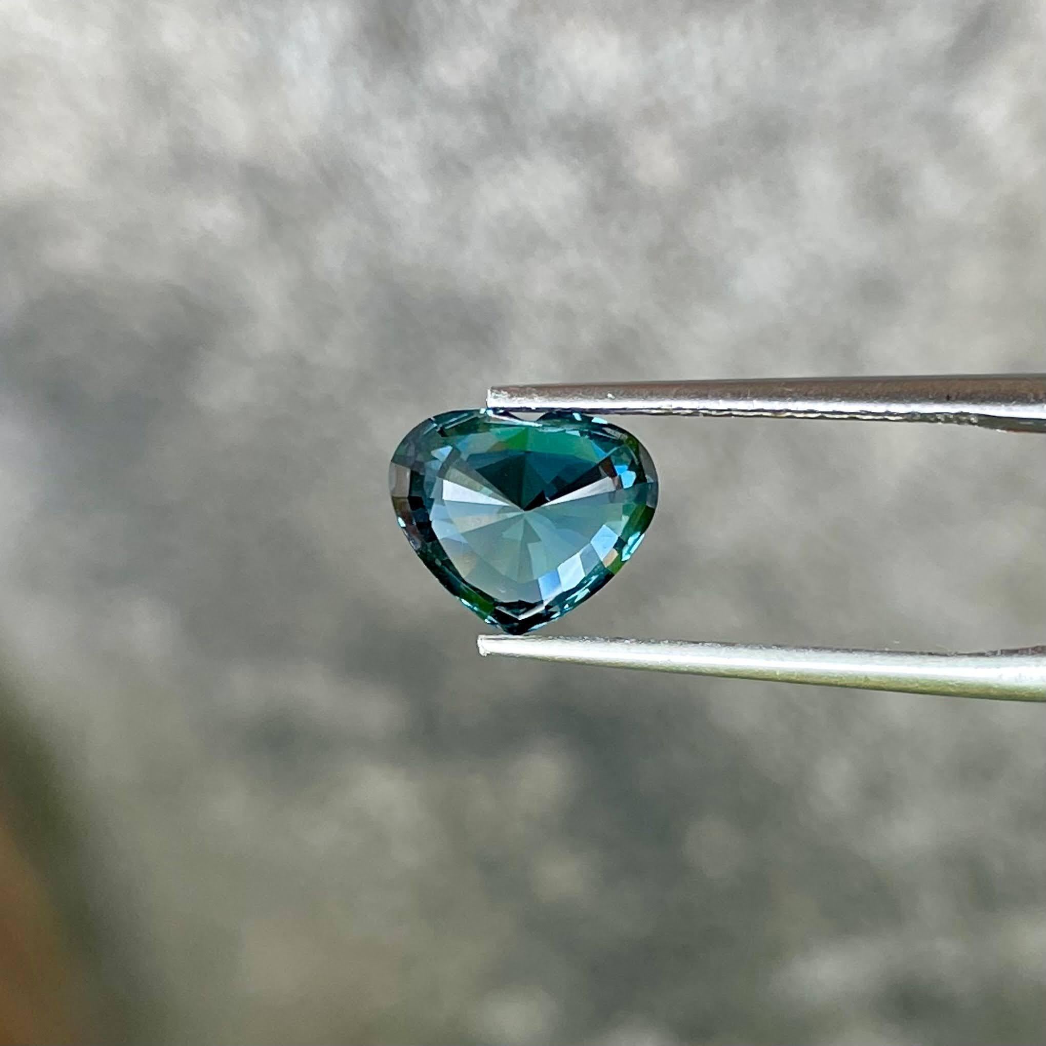 3.02 Carats Loose Blue Spinel Stone Heart Cut Natural Tanzanian Gemstone For Sale 1