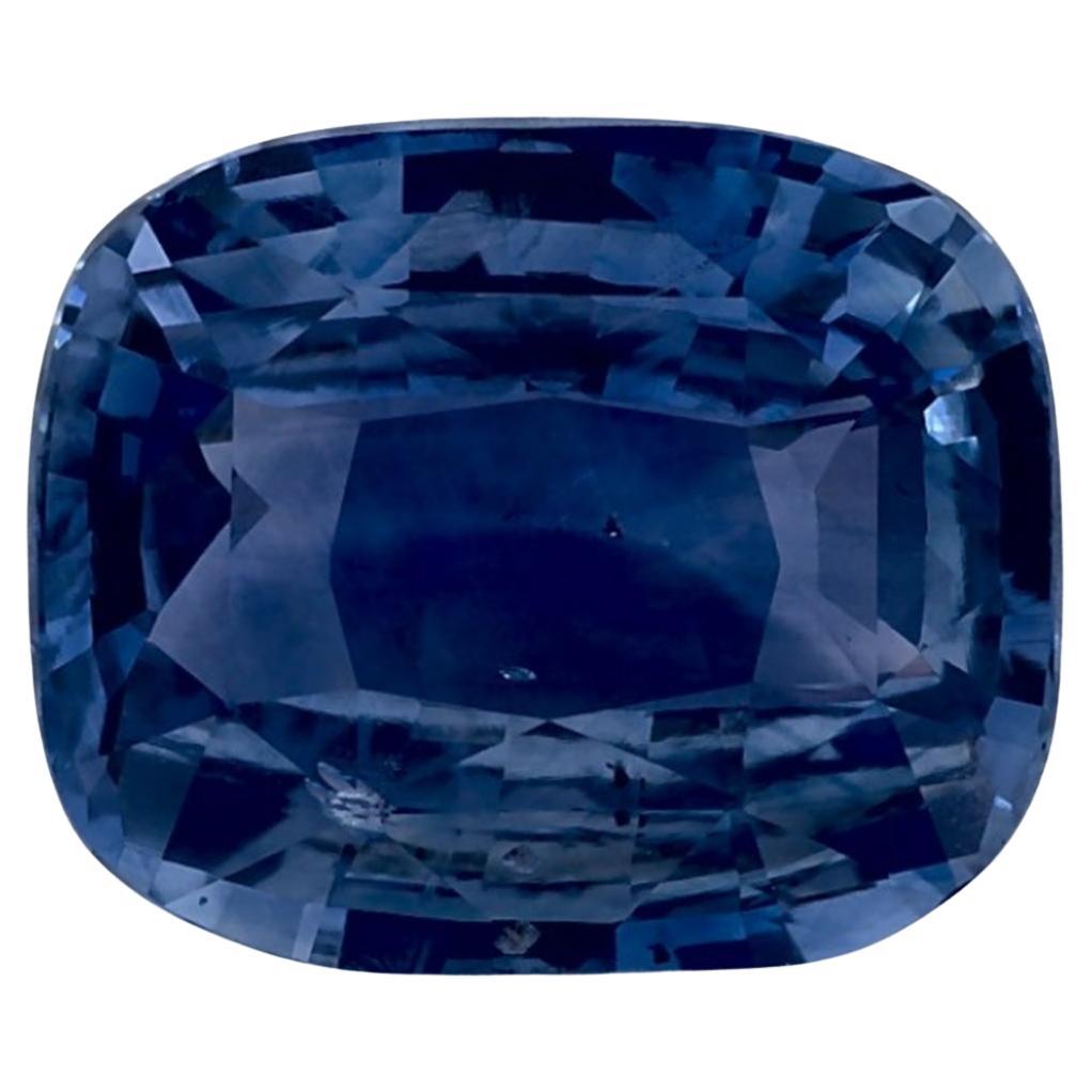 3.02 carati di zaffiro blu a cuscino certificato, gemma sfusa