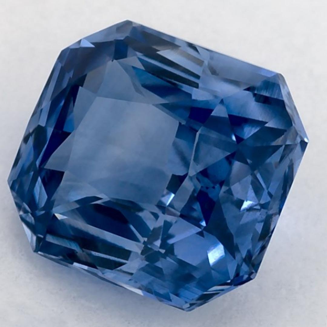 3.02 Ct Blue Sapphire Octagon Cut Loose Gemstone (Achteckschliff) im Angebot