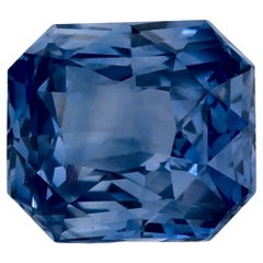 3.02 Ct Blue Sapphire Octagon Cut Loose Gemstone