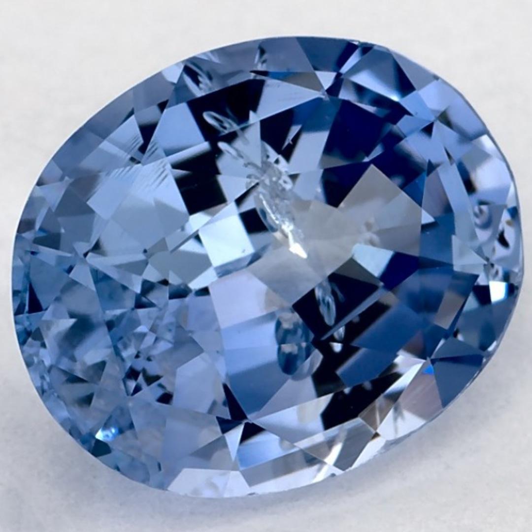 Taglio ovale 3.02 carati di zaffiro blu ovale sfuso in vendita