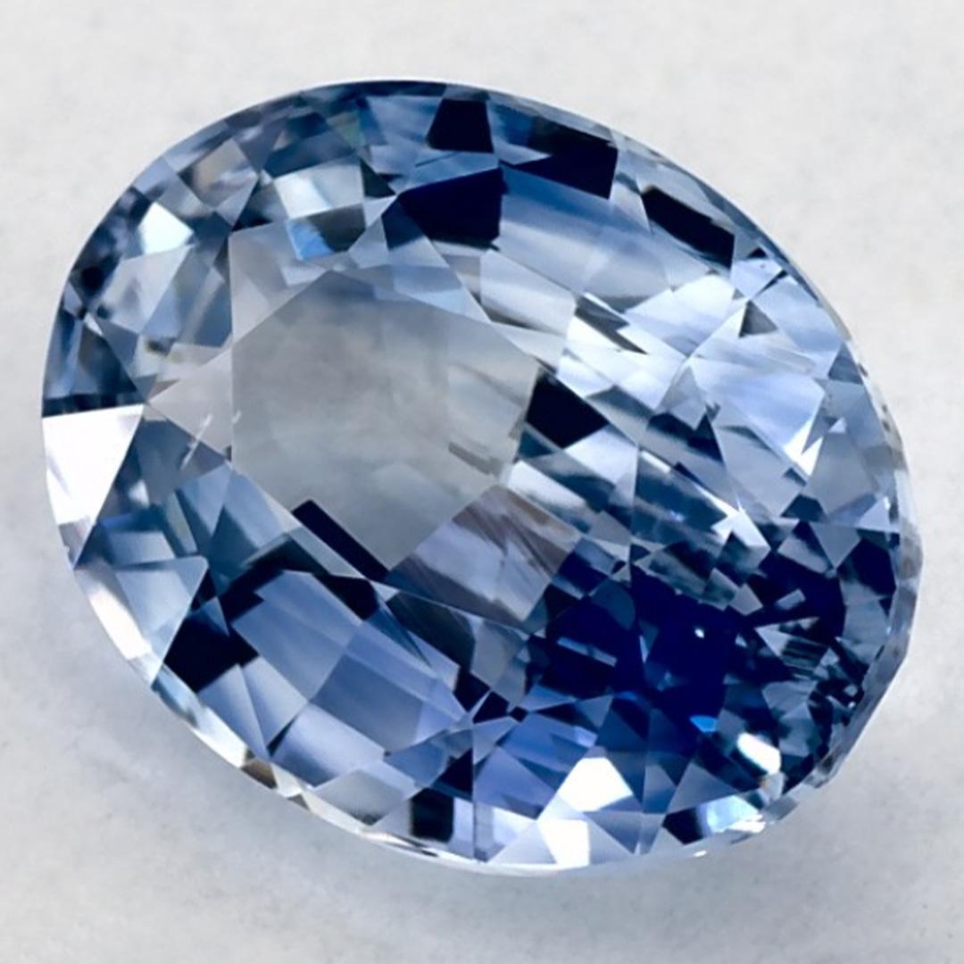 Taglio ovale 3.02 carati di zaffiro blu ovale sfuso in vendita