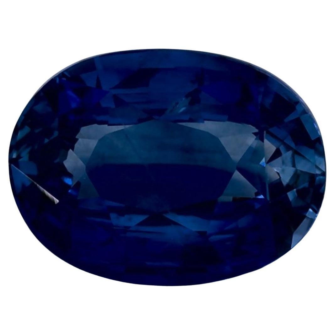 3.02 Ct Blue Sapphire Oval Loose Gemstone