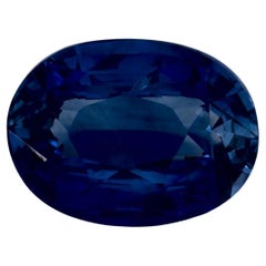 3.02 qt Zafiro Azul Oval Gema Suelta