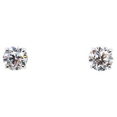 3.02 ct GIA Diamond Stud Earrings