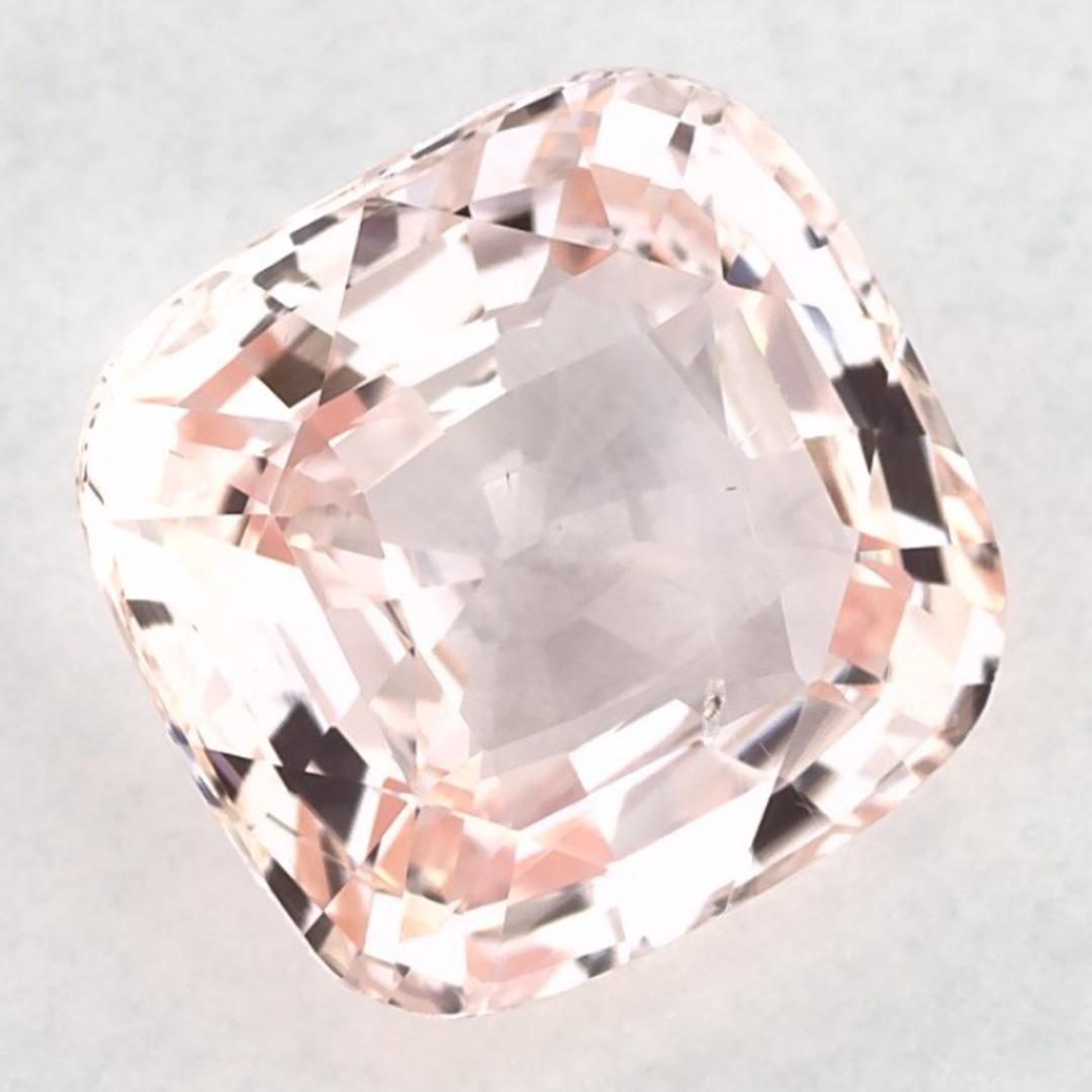 3.02 Karat Rosa Saphir Cushion Loser Edelstein (Kissenschliff) im Angebot
