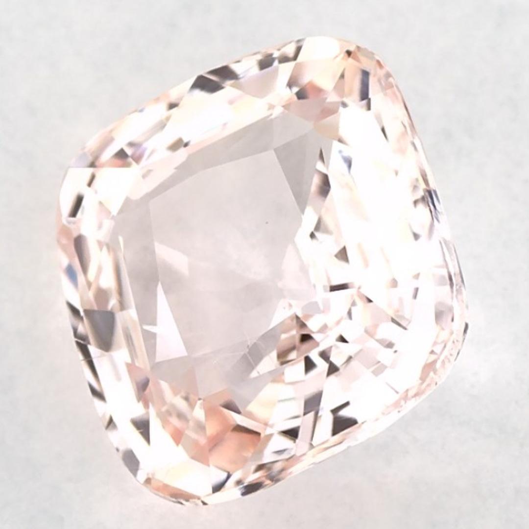 3.02 Karat Rosa Saphir Cushion Loser Edelstein Damen im Angebot