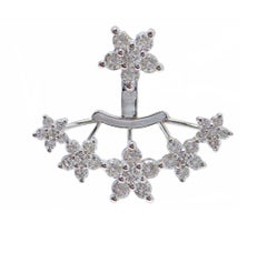 3.02 Diamants, or blanc 18 carats Boucles d'oreilles Modernity