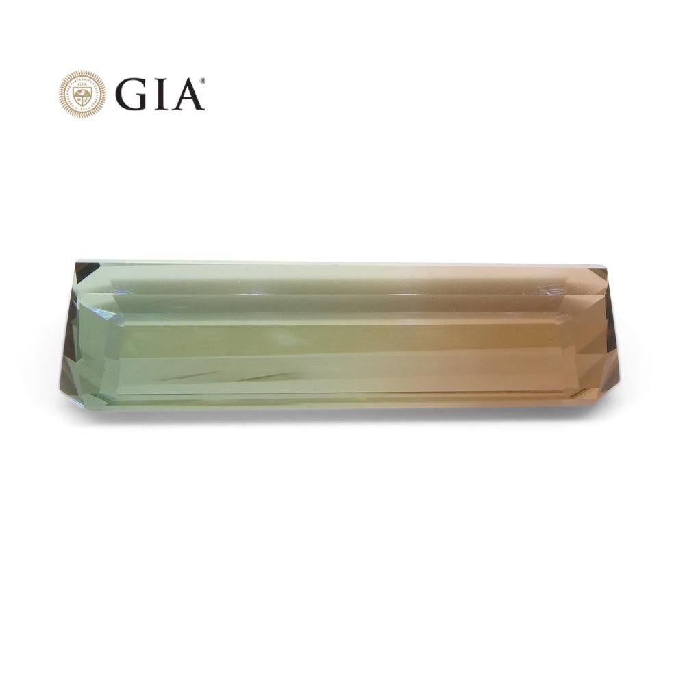 30,21ct Achteck-/Smaragdschliff Rosa und bläulich-grüner Turmalin GIA zertifiziert 8