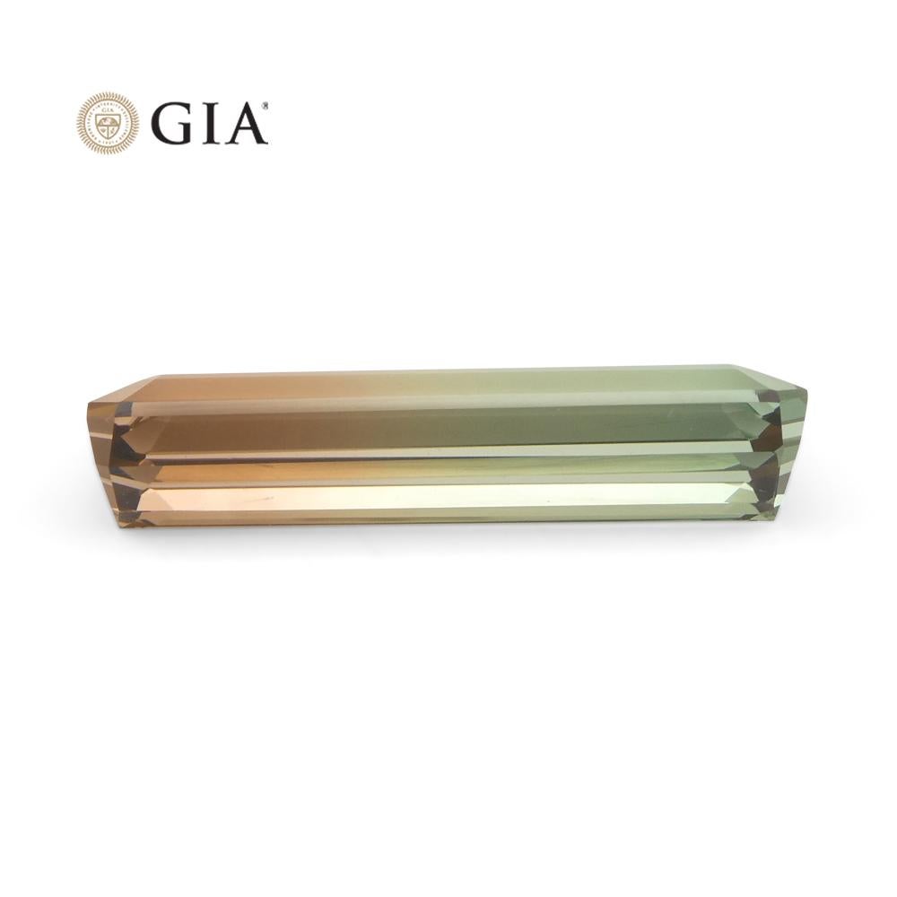 30,21ct Achteck-/Smaragdschliff Rosa und bläulich-grüner Turmalin GIA zertifiziert 2