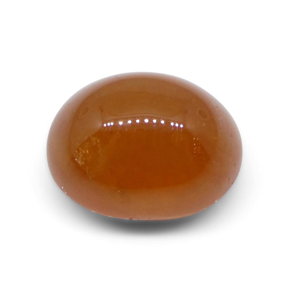 30.28ct Granato ovale cabochon arancione mandarino spessartine dalla Nigeria in vendita 5