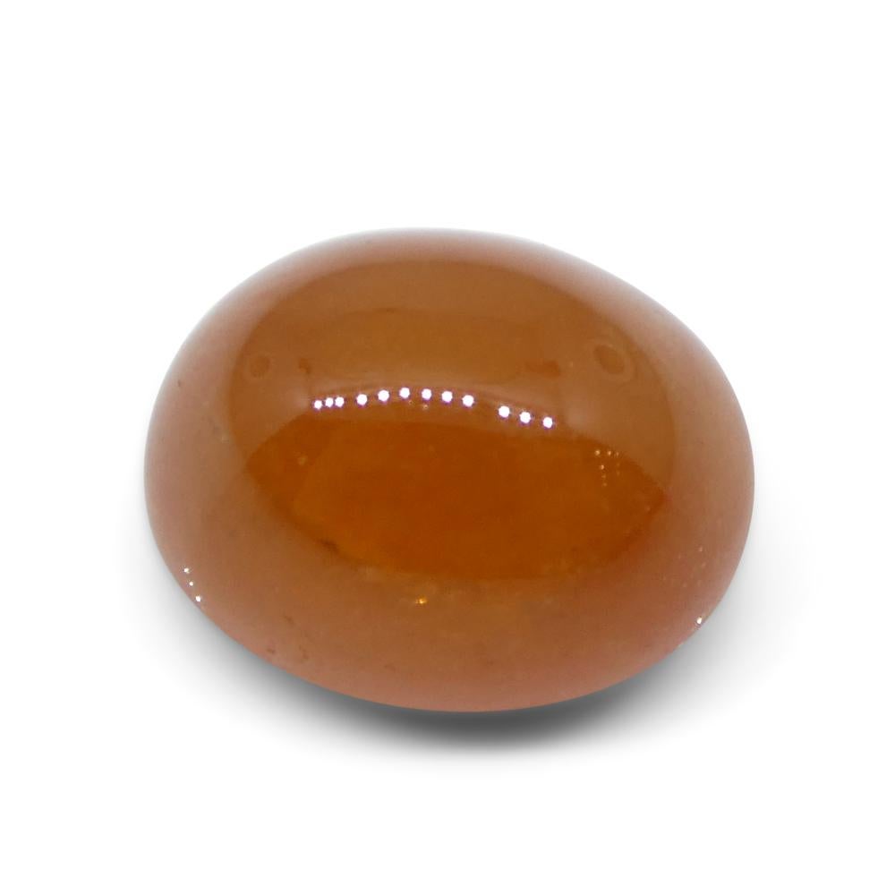 30.28ct Granato ovale cabochon arancione mandarino spessartine dalla Nigeria in vendita 6