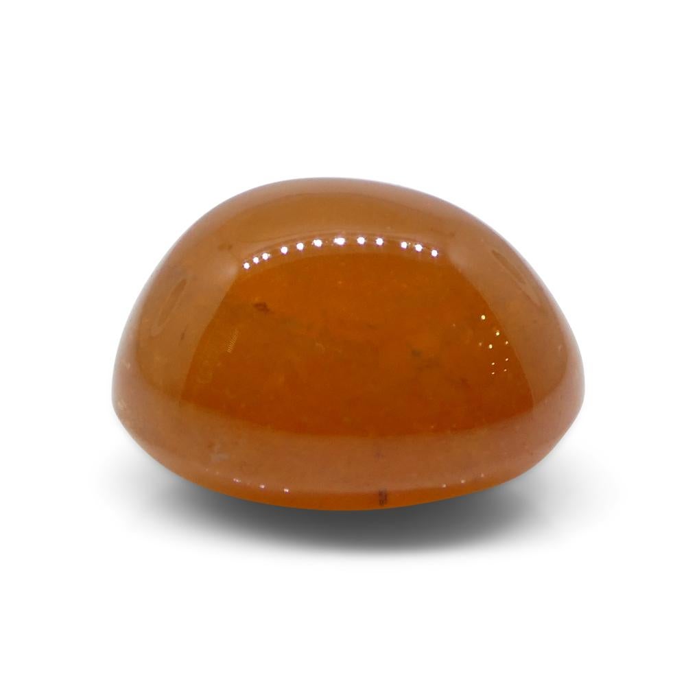 30.28ct Granato ovale cabochon arancione mandarino spessartine dalla Nigeria in vendita 7