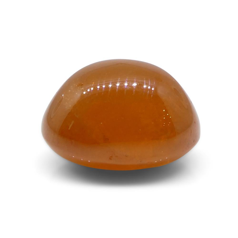 30.28ct Granato ovale cabochon arancione mandarino spessartine dalla Nigeria in vendita 8