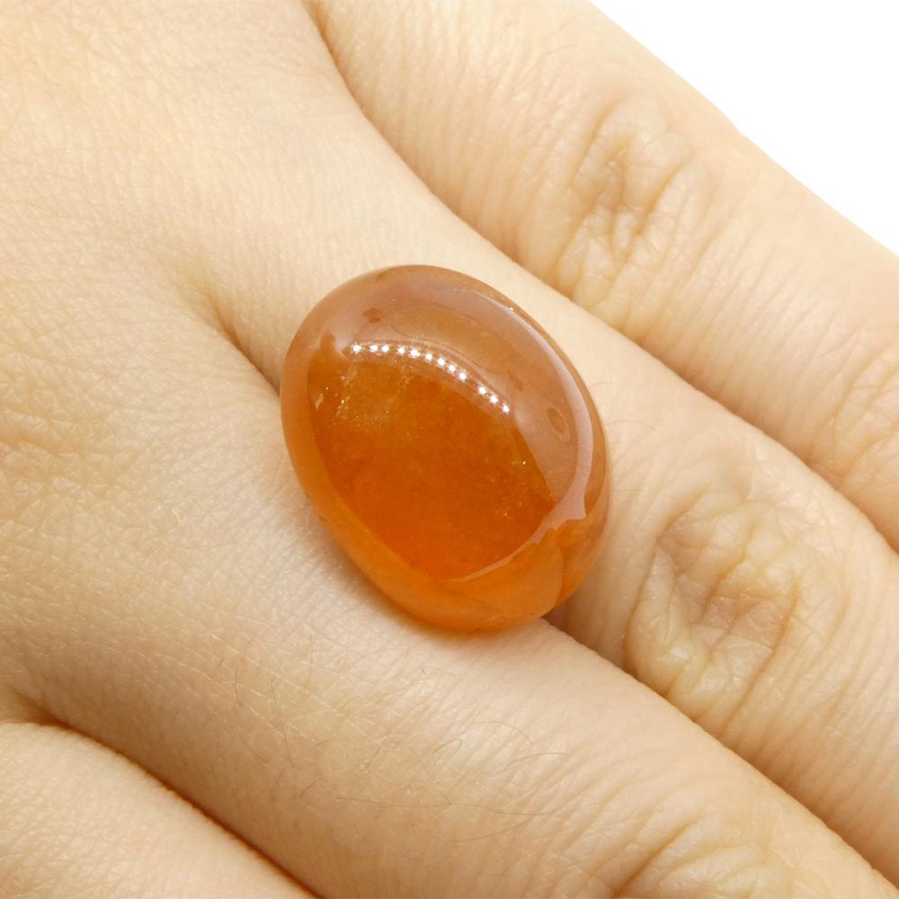 Descrizione:

Tipo di gemma: Granato spessartino
Numero di pietre: 1
Peso: 30,28 carati
Misure: 17.47 x 13.72 x 11.52 mm
Forma: Cabochon ovale
Stile di taglio Corona:
Stile di taglio del padiglione:
Trasparenza: Semi-trasparente
Chiarezza: