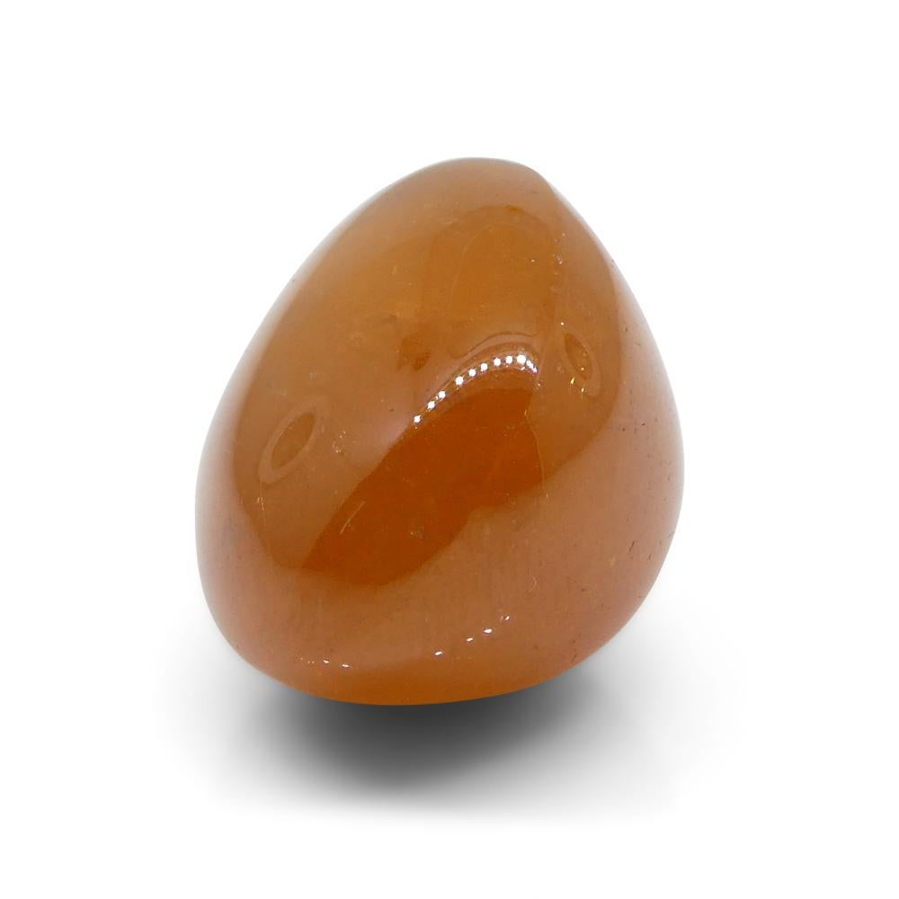 da uomo o donna 30.28ct Granato ovale cabochon arancione mandarino spessartine dalla Nigeria in vendita