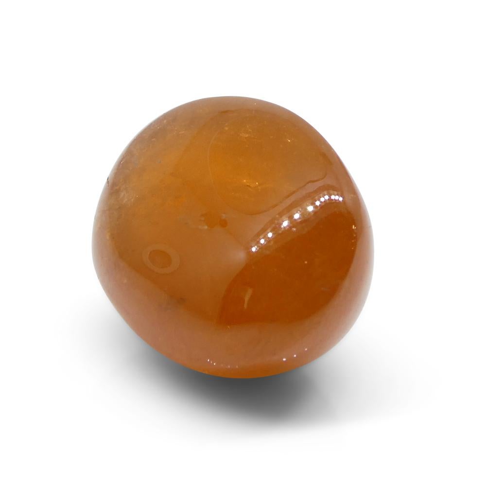 30.28ct Granato ovale cabochon arancione mandarino spessartine dalla Nigeria in vendita 1