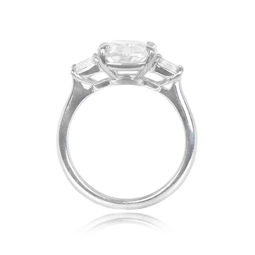3.02ct Cushion Cut Diamond Engagement Ring, D Color, Platinum In Excellent Condition For Sale In New York, NY