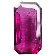 3.02ct Emerald Cut Red Rubellite Tourmaline Gemstone