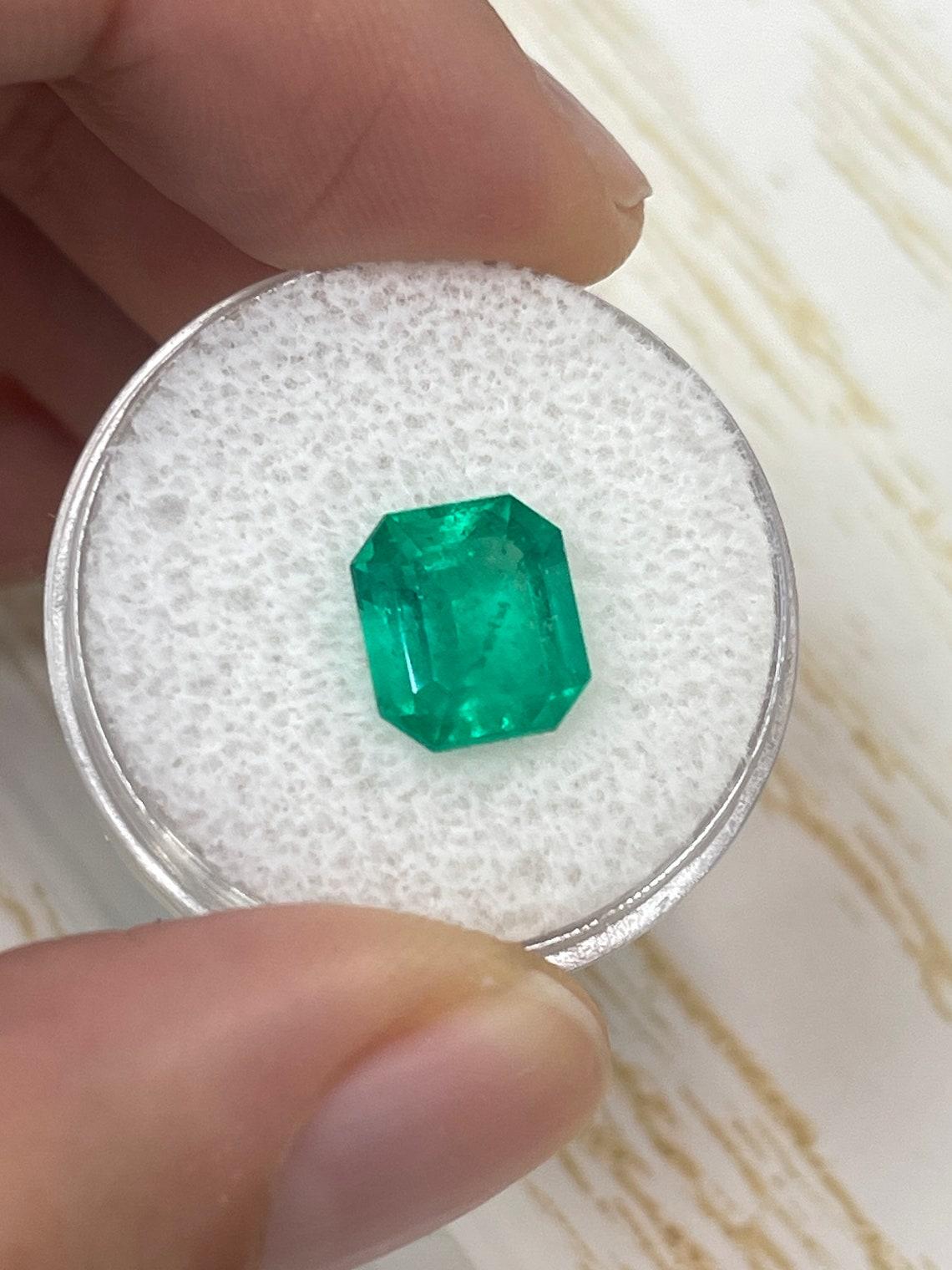 3.02ct intensiv grüner kolumbianischer Smaragd Smaragdschliff echter Mai-Geburtsstein Edelstein im Zustand „Neu“ im Angebot in Jupiter, FL