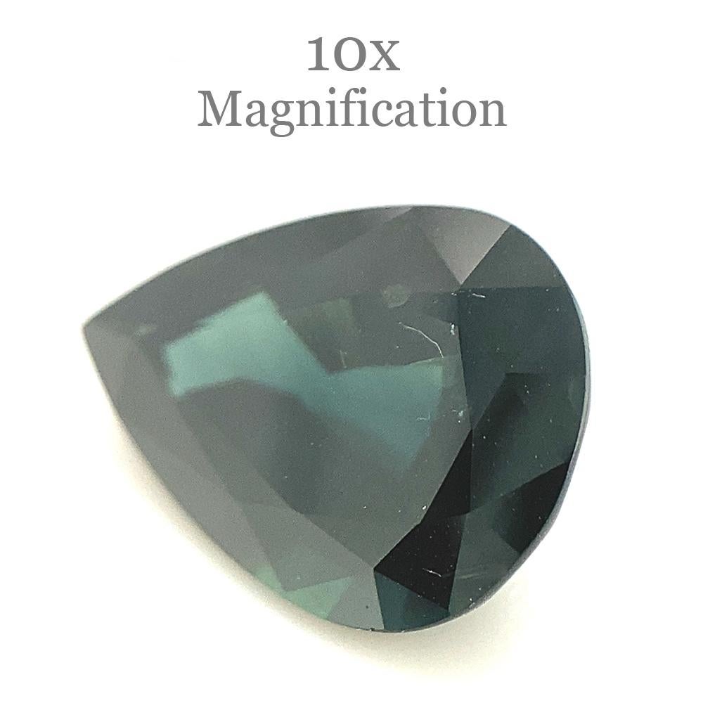 3.02ct Pear Teal Green Sapphire from Australia Unheated For Sale 2