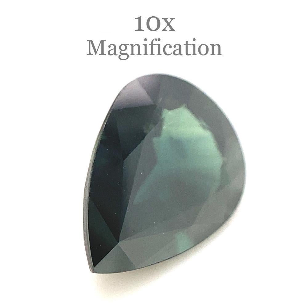 3.02ct Pear Teal Green Sapphire from Australia Unheated For Sale 3