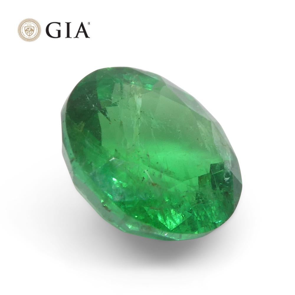 3.02ct Round Green Emerald GIA Certified Zambia For Sale 9