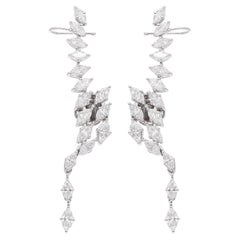 3,02Ct SI/H Orecchini con diamante marquise H. H. Gioielli in oro bianco 18 carati