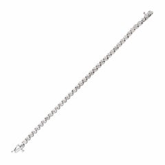 3.03 Carat Diamond Gold Swirl Tennis Bracelet