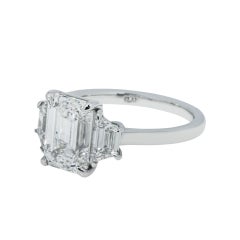 3.03 Carat Emerald Diamond Ring 18K Gold Effortless Elegance Heirloom