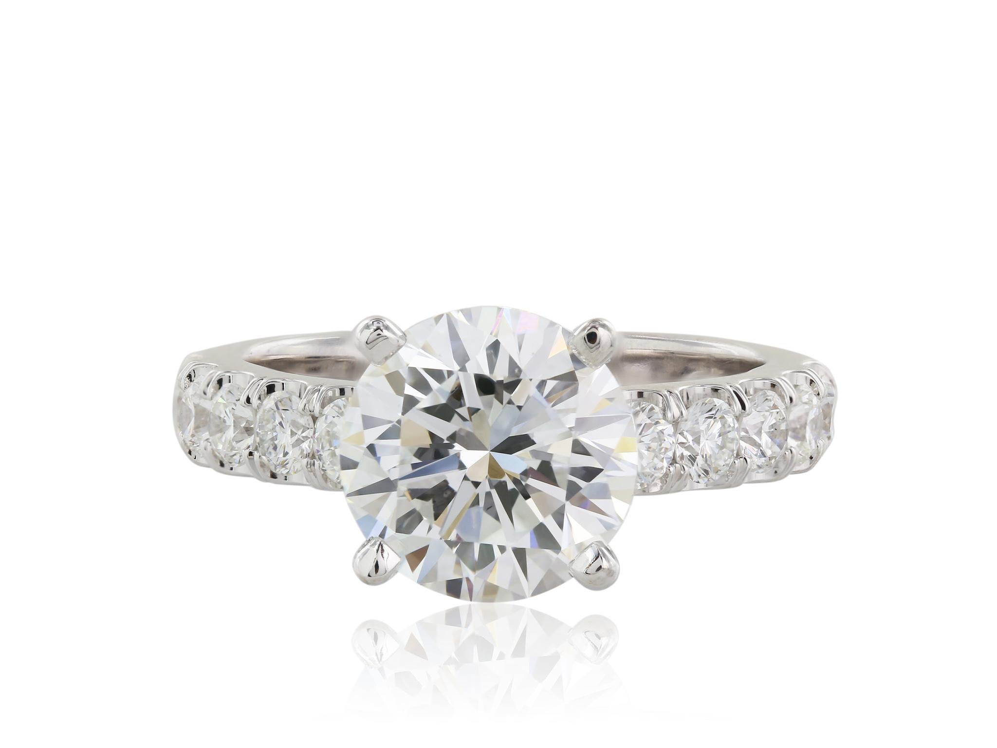 Contemporary 3.03 Carat GIA Certified Diamond Engagement Ring For Sale