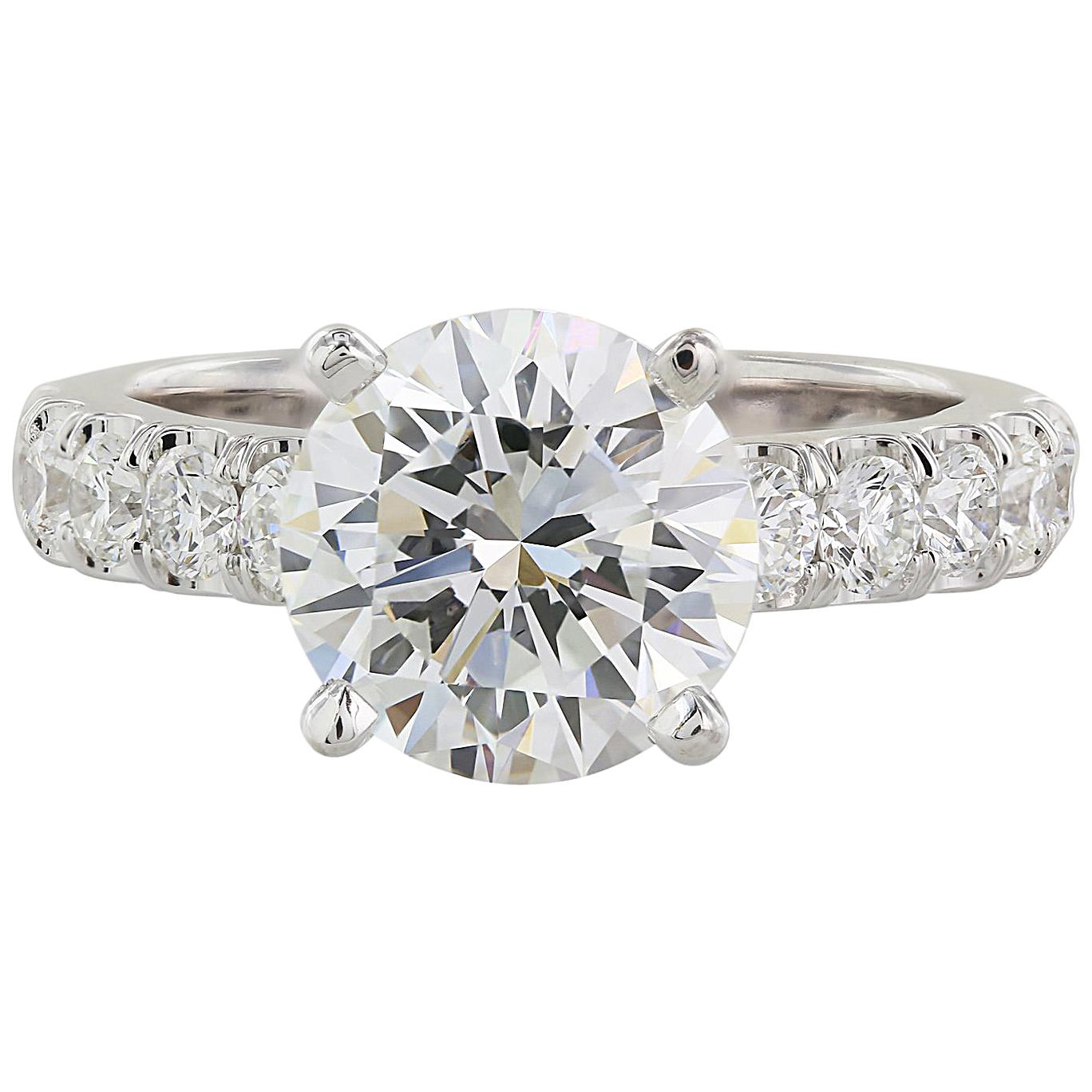 3.03 Carat GIA Certified Diamond Engagement Ring For Sale