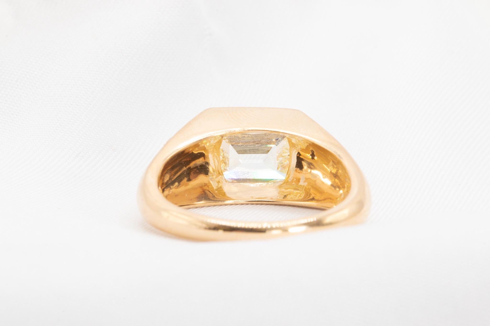 3 carat emerald cut diamond engagement ring