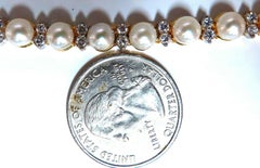 Collana Riviera con perle Akoya naturali da 3,03 carati e diamanti, in oro 14 carati*