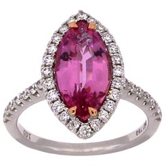 3.03 Carat Pink Sapphire and Diamond Ring
