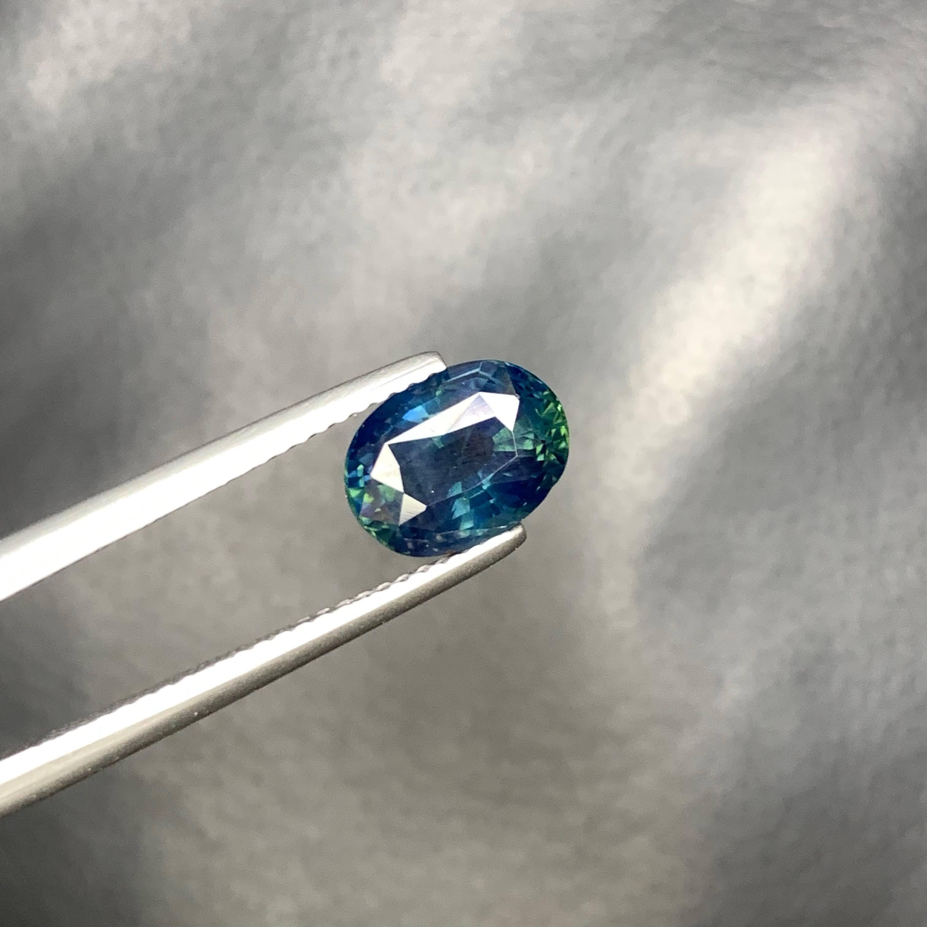 3.03 carats GGI Certified Loose Greenish Blue Sapphire Oval Cut Madagascar's Gem en vente 3