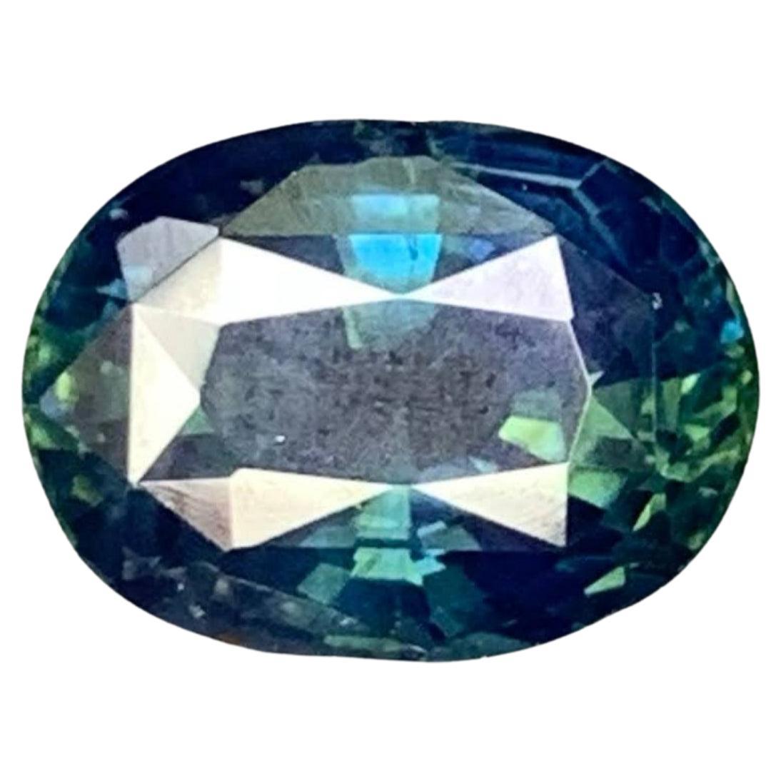 3.03 carats GGI Certified Loose Greenish Blue Sapphire Oval Cut Madagascar's Gem
