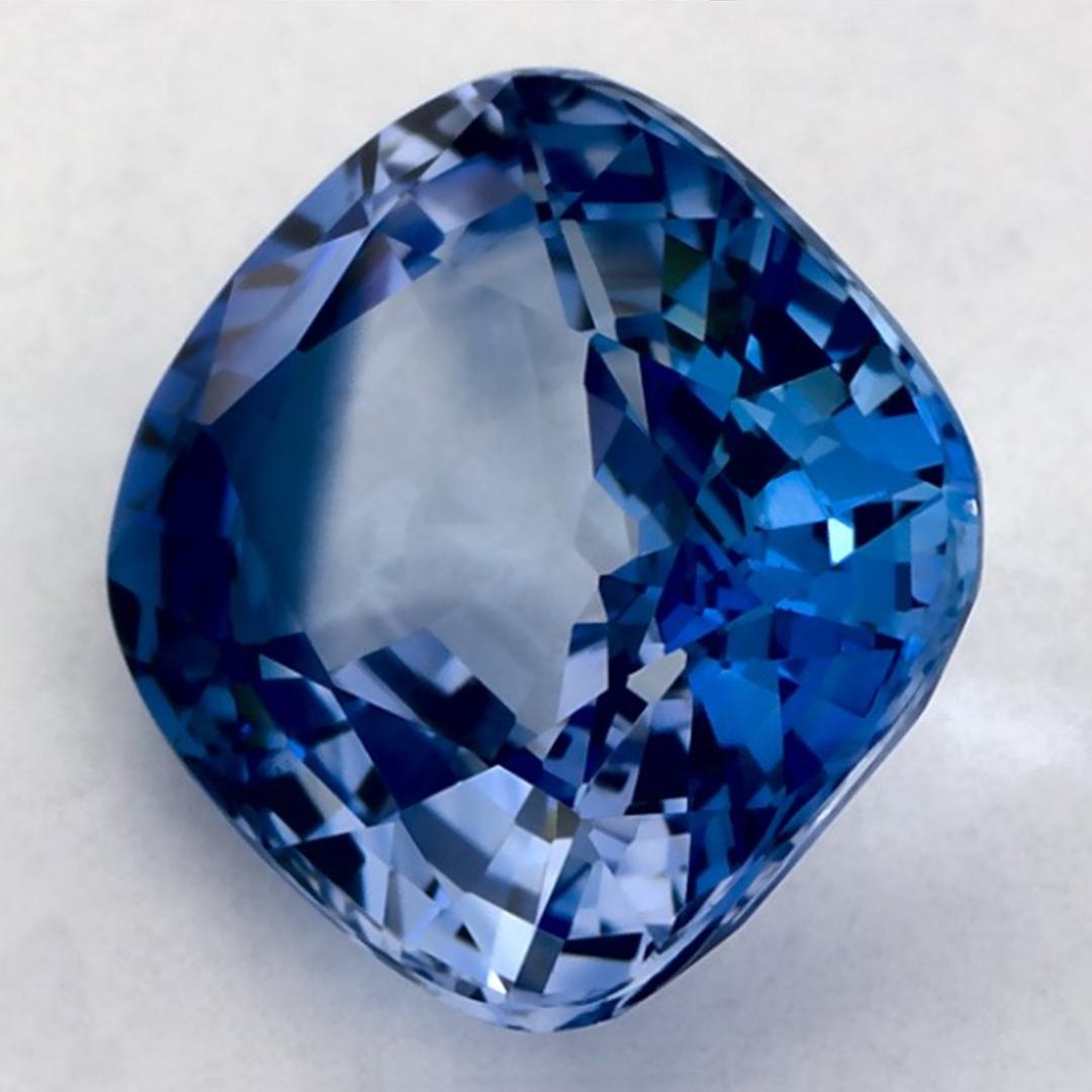 Cushion Cut 3.03 Ct Blue Sapphire Cushion Loose Gemstone