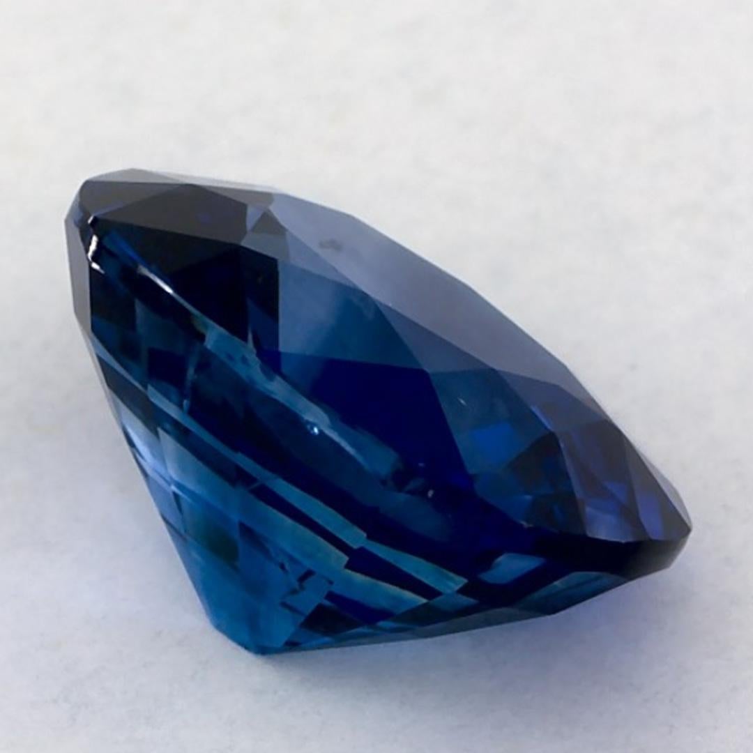 Taglio cuscino 3.03 carati di zaffiro blu a cuscino, gemma sfusa in vendita