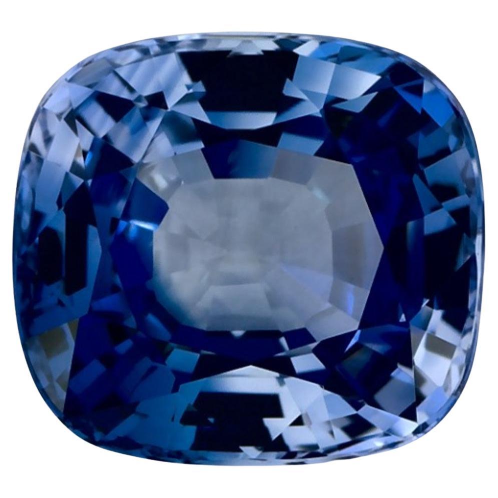 3.03 Ct Blue Sapphire Cushion Loose Gemstone