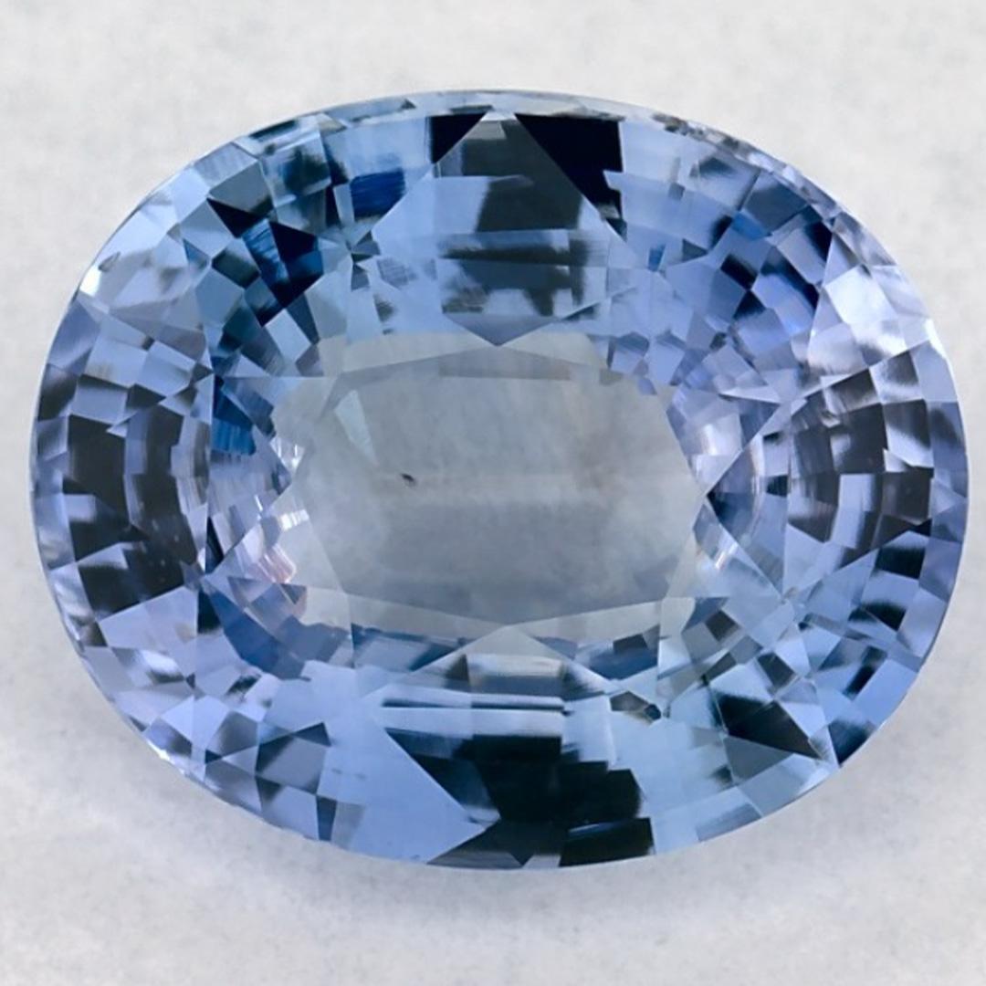 3.03 Karat Blauer Saphir Oval Loser Edelstein
