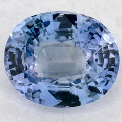 3.03 Karat Blauer Saphir Oval Loser Edelstein