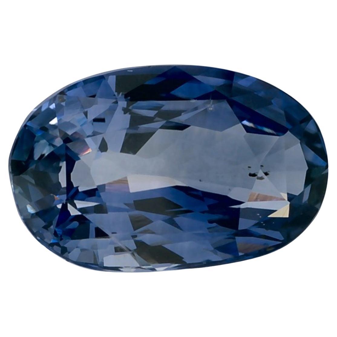 3.03 Karat Blauer Saphir Oval Loser Edelstein