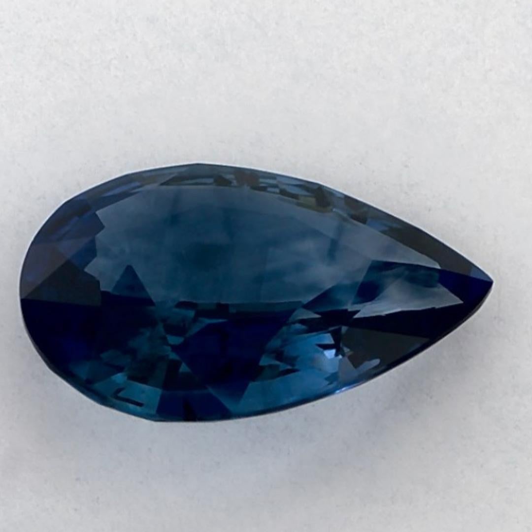 3,03 carati di zaffiro blu a pera certificato, gemma sfusa In condizioni Nuovo in vendita a Fort Lee, NJ